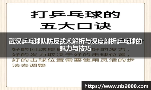 武汉乒乓球队防反战术解析与深度剖析乒乓球的魅力与技巧